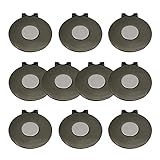 Eshan Magnetic Golf Hat Clips Ball Marker Holder (10 Pack, Black) for Golf Gloves Hats Bags Caps Visor Belt