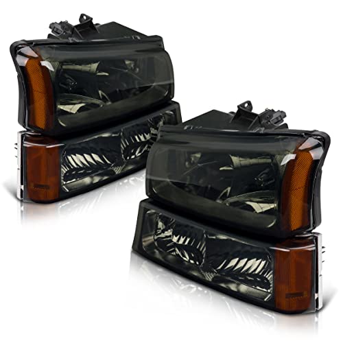 Silverado Headlights Assembly Pair For 20032006 Chevy Silverado/Avalanche 1500HD