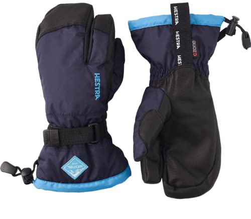 Hestra Gauntlet Czone Junior Glove - Waterproof, Insulated 3-Finger Snow Glove For Winter, Skiing, Playing In The Snow For Kids And Youth - Dark Navy/Turquise - 5 #TOP9