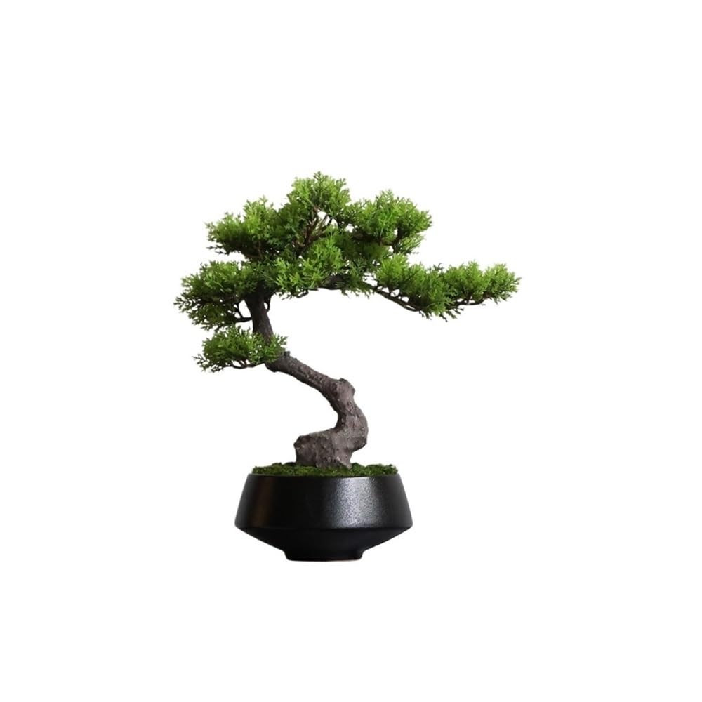 CHENGAIJIAN Artificial Bonsai Tree, Chinese-style Artificial Bonsai Artificial Bonsai Pine Tree Fake Desk Plants Bookshelf Decor
