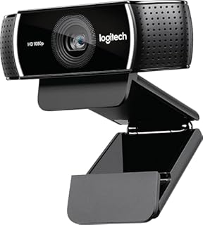 Logitech Webcam C922 Pro Stream, HD 1080p / 30fps ou HD 720p / 60fps Hyperfast, Audio stéréo, Correction de la lumière HD, Autofocus, pour Youtube, Twitch, XSplit, PC/Mac/Laptop/Macbook/Tablet