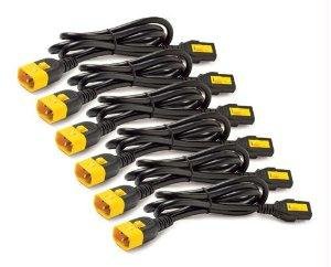 Acc Power Cord Kit -6 PK Locking C13 to C14 1.22m 4ft Black