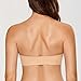 DELIMIRA Women's Strapless Bra Plunge Push Up for Big Busted Lace Slightly Lined Support Lift Plus Size Taupe Tan 34DD