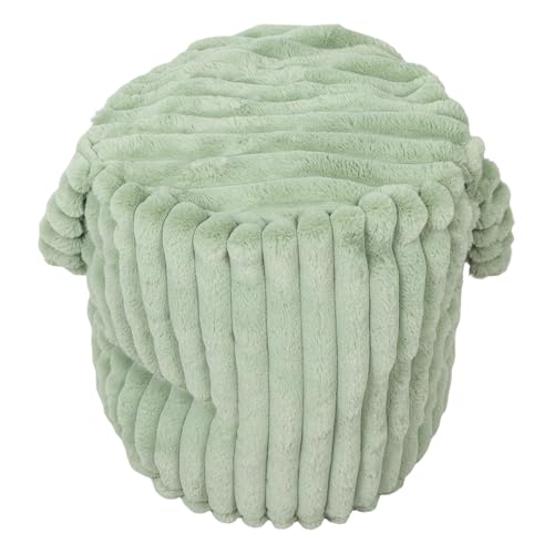 Housse de coussin de siège ronde flanelle vert clair pour salon