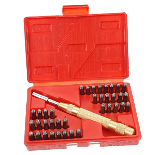 ARTIBETTER Alloy Steel Letter Stamp Number Punch Set 38pc Punch Tool Set Easy to Use