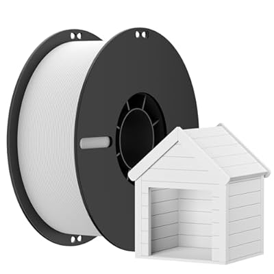 White 3D Printer Filament 1.75mm, Matte White PLA, Premium PLA Filament for...