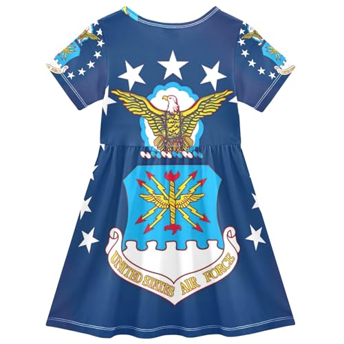 Toddler Girls Dresses US Air Force Flag Beach Shirt Dress 2t Short Sleeve Little Girl2