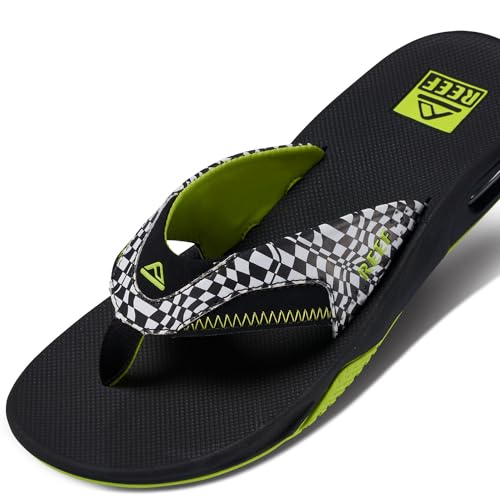 Reef Fanning Herren Flip Flops Swell Checkers gemusterte wasserfreundliche Sandalen, Swell Checkers, 42 2/3 EU