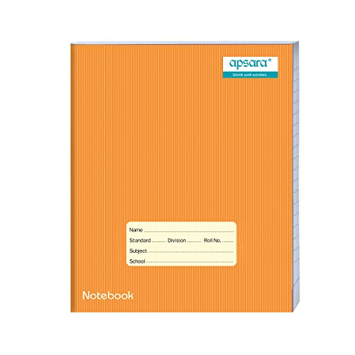 Image of Apsara Kingsize Notebook | Brown Cover | Blue Lines | Bright Paper |Center Staple | 24 x 18 cm | 172 Pages | Single Line | Pack of 10