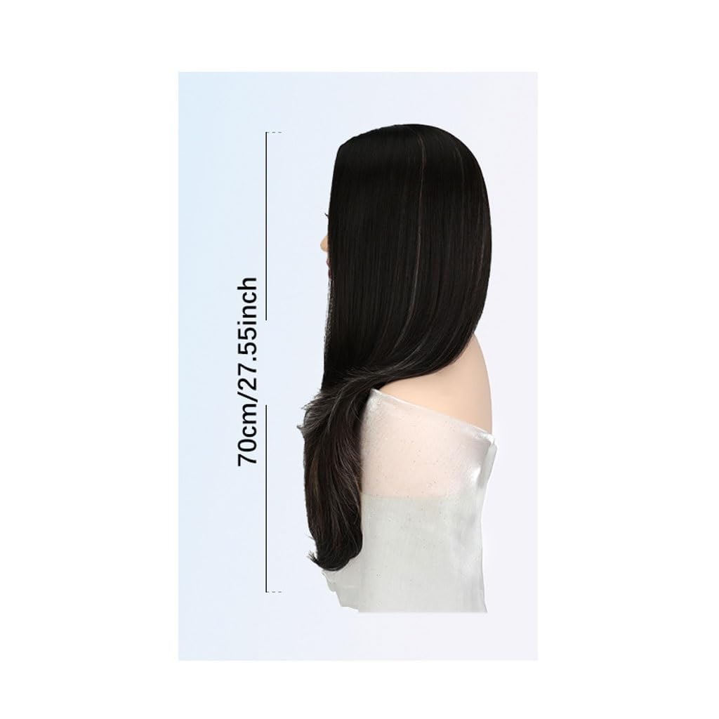 Parrucca Parrucche, parrucche a testa intera, capelli lunghi lisci da donna, a simulate, sintetiche alla moda Parrucche
