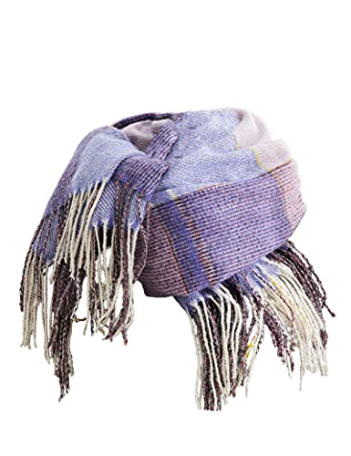 KRIPINC Bufandas para Mujer Invierno, Bufanda Cashmere Mujer, Bufanda Cuadros Mujer, Foulard Mujer Cuadros, Bufanda Grande Mujer, Regalos para Mujer (Púrpura) Cover
