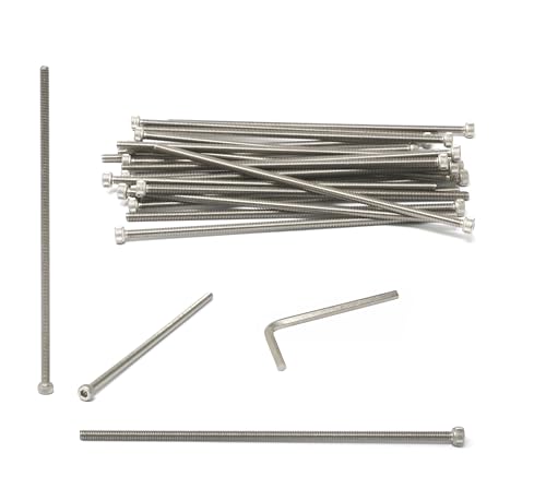 Image of iexcell 25 Pcs M4 x 135mm Thread Pitch 0.7 mm Stainless Steel 304 Hex Socket Head Cap Screws Bolts Kit