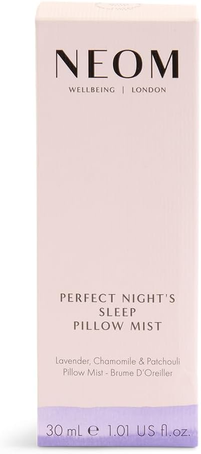 Neom -Perfect Night's Sleep Mist for Body & Pillow, 1 Fl Oz | Lavender & Chamomile I Perfect Night's Sleep Range | Essential Oils | Pillow Mist
