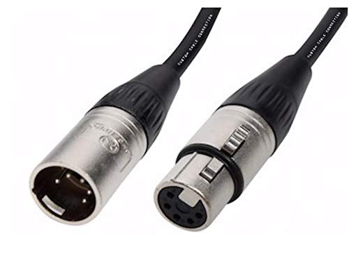 Miniatura 7 de Cable de datos DMX512 de 250 pies de 5 pines XLR de 24 AWG (calibre) DMX512 macho a hembra para iluminación de escenario, luces LED de subida, luces