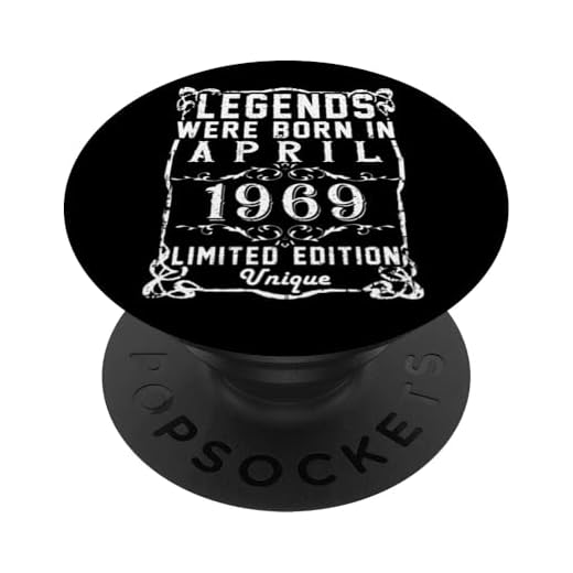 Cumpleaños Abril 1969 Edición Limitada Regalo April PopSockets PopGrip Intercambiable