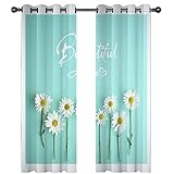 ★ELEGANTES DESIGN: Das Design der 8 Metallösen per Vorhang (Innendurchmesser: 4 cm) schafft ein modernes Stil für Ihr Haus, wodurch die Vorhänge einfach zu installieren sind