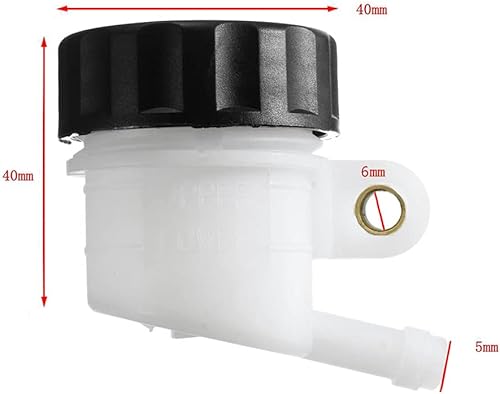 Miniatura 3 de S SYUU Depósito de aceite líquido universal para motocicleta, cilindro maestro, depósito de embrague de freno trasero, compatible conpara