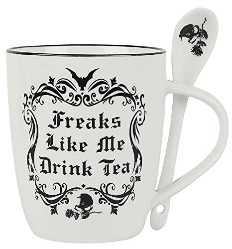 Alchemy Freaks Like Me Mug Spoon Set England Fine Bone China Gothic