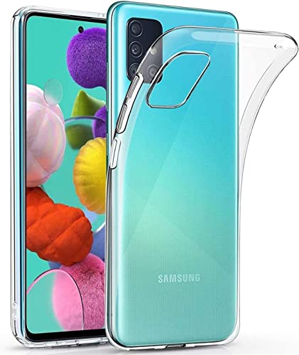 Oprimio Kristallklar Hülle für Samsung A51 [Silikon Hülle] [prozent100 Durchsichtig] [Deutsche Material] [Ultra Dünn] Klar Handyhülle für Samsung Galaxy A51