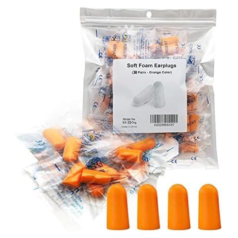 30 Pairs Earplugs for Noise Cancelling Ultra Soft Foam Ear Plugs for Sleeping Snoring Noise Cancel Reusable Earplugs Cover