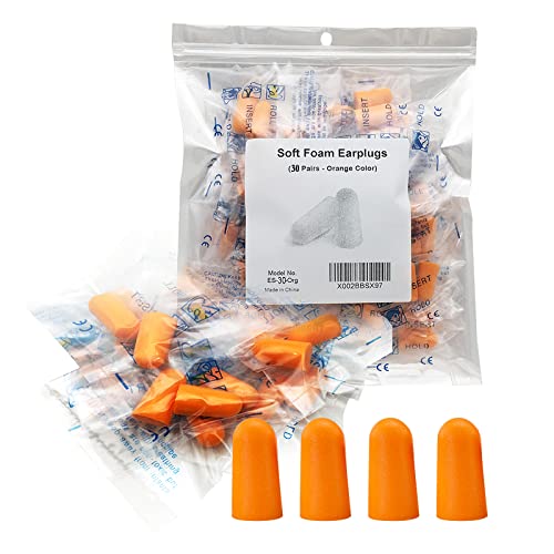 30 pares de tapones para los oídos para cancelación de ruido de espuma ultra suave para dormir ronquidos Cancelar ruido tapones reutilizables Cover