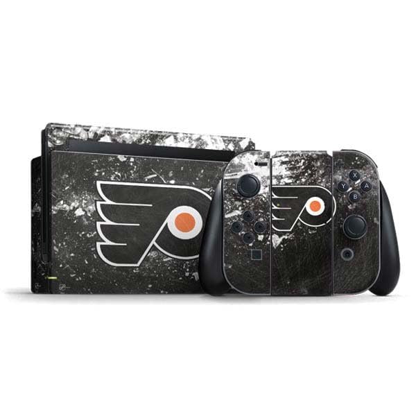Skinit Decal Gaming Skin Compatible with Nintendo Switch Bundle - Officially Licensed NHL Philadelphia Flyers Frozen Design
