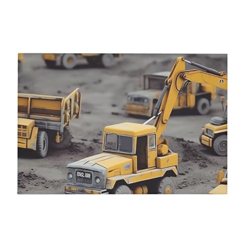 Peintures murales de camions de construction sur toile moderne haut rendu - 2