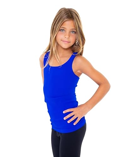 Image of Malibu Sugar Girls Tank Tops Size 7-10 - Racerback Tank Top Dance Cheer Gymnastics Shirts for Sports Undershirts Layering