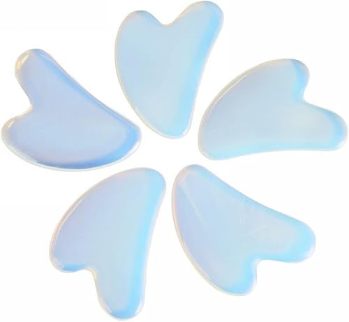 Miniatura 7 de Herramienta de cuarzo natural con forma de corazón de cristal Gua Sha, herramienta de masaje de spa, herramienta de masaje facial para cuello,