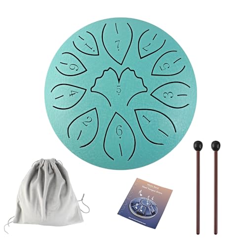 Rain Drum for Outside Garden,6 Inch 11 Notes Steel Tongue Drum