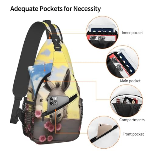 Bolso tipo sling bandolera negro para exteriores miniatura 3