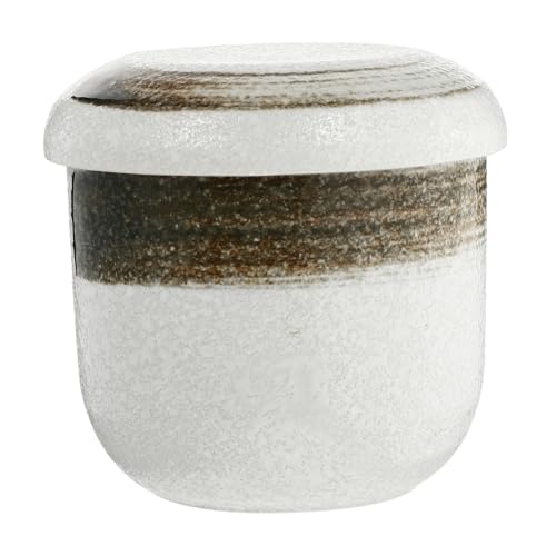 LOLIPPYY Olla de Cerámica para Estofado con Tapa Taza para Sopa al Vapor Utensilio de Cocina Japonés para Postres y Caldos Capacidad Individual Fácil de Limpiar