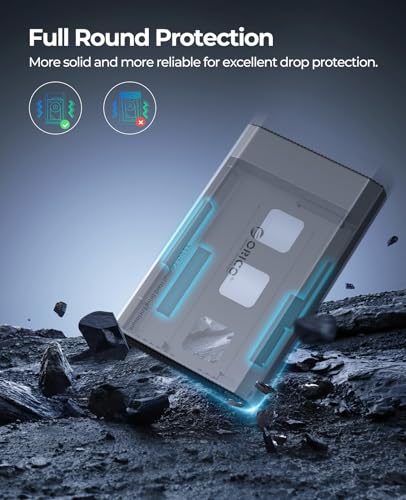 Image of ORICO Aluminum 3.5 Hard Drive Enclosure with USB 3.2 Gen 2 6Gbps Transfer Speed, Fit for 3.5 /2.5 Inch SATA HDD SSD Up to 20TB, USB C to USB C /A 2 in 1 Cable Compatible with MacBook Windows(DD35-C3)
