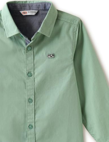 Image of Amazon Brand - Symbol Boys 100% Cotton Casual Shirt | Full Sleeves | Regular Fit | Age 2-14 Years