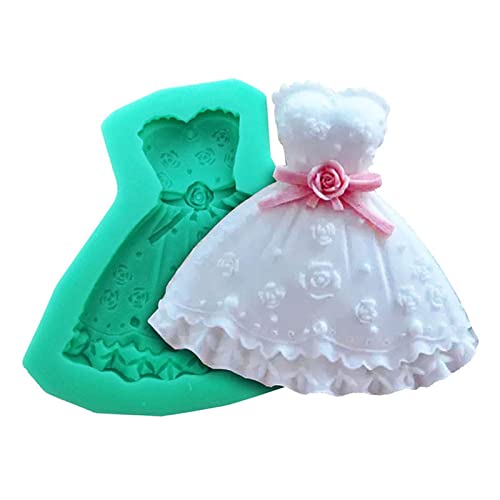 Moldes para fondant, decoración de pasteles, moldes para hornear, chocolate, azúcar, exhibiciones artísticas, hermosas formas de traje de boda, siliconas, texturas, siliconas, mousses