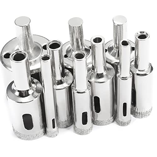 Set de 10 brocas diamantadas para vidrio y cerámica 8-50 mm miniatura 6