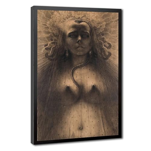 Impression sur toile Jean Delville pour décorer un bureau ou un salon moderne en 61x91 cm