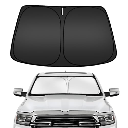 ARISMOTOR Windshield Sun Shade for Dodge Ram 1500 2019-2025 2026, Custom Fit Foldable Front Window...