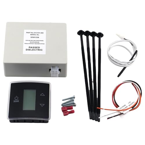Illkjasfc Juego de termostato para autocaravana 3316230.000 para remolques autocaravanas aire acondicionado de zona individual termostato DC12 V termostato de pared