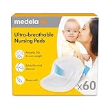 Medela discos absorbentes respirables para la lactancia, diseño discreto para un uso cómodo, paquete de 60