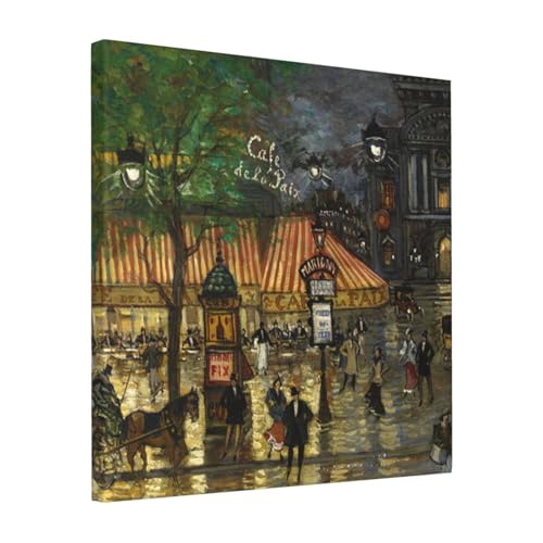 絵画 フレーム装飾画 コンスタンチンコローウィン Place De Lopera Paris キャンバスアート アートパネル 壁画 壁掛け 絵 モダンアート 版画 壁飾り 世界の名画 ポスター 40x40cm