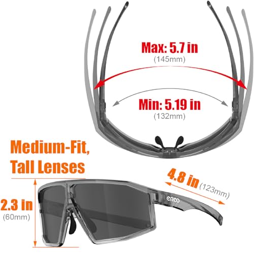Image of F26 Polarized Fishing Sunglasses for Men Women, UV400 Outdoor Sports Sunglass for Running Hiking Golf with Carrying Case