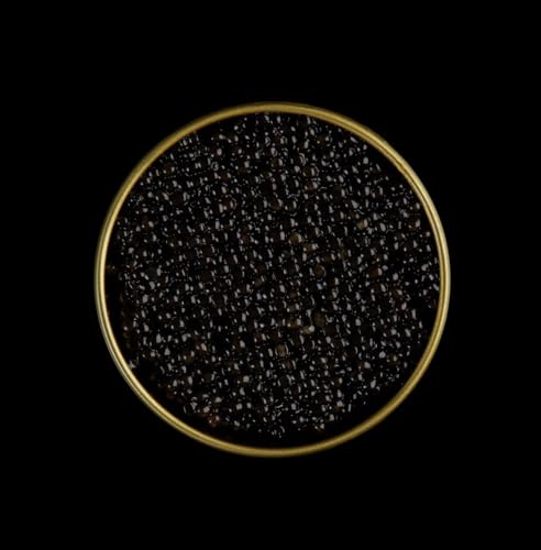 Schwarzer Störkaviar | Sibirischer Stör | Acipenser baerii | Fischkaviar | Malossol-Kaviar | Schwarzer Kaviar | Marke - TSARINE Caviar | Kostenlose Express-Kühllieferung (500g)