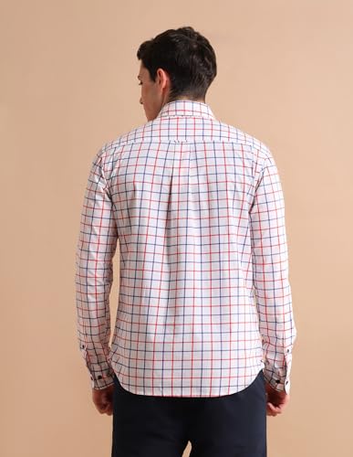 Image of U.S. POLO ASSN. Checked Regular Fit Cotton Shirts for Men - 100% Cotton, Full Sleeve Mens Casual Shirts