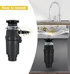 Dishwasher Drain Hose Adapter Compatible with Insin-kerator Garbage Disposals, Disposal Drain Hose Connector,Dishwasher Hose Connector Include 1 Hose Clamp,1 Inlet Connector, 3 Spring Clamps