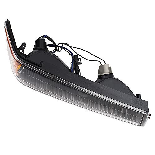 Brock Replacement Driver And Passenger Set Park Signal Front Marker Lights W/Black Bezels Compatible With 2004-2012 Colorado Canyon Pickup Truck #TOP5