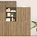 Produktbild Artisan Eichen-Look Highboard aus Holzwerkstoff mit viel Stauraum für Esszimmer und Wohnzimmer, modernes freistehendes Möbelstück mit robuster Bauweise und elegantem Finish.
