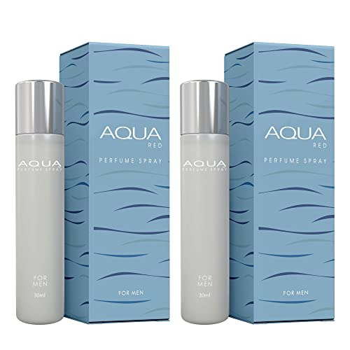Aqua Red Perfume For Men | Fresh Scent | Luxury Perfume | Body spray | EDP Long Lasting For Men 30ml Each - Pack of 2