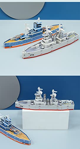Gishia Diy 3D Jigsaw Puzzle Toys Paper And Eps Foam Board For Kids And Adults Fun And Creative Diy Toy Model Building Kit For Kids Toys For Girls And Boys. Transportation (Battleship) #TOP3