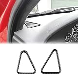KUNGKIC fibre de carbone voiture tableau de bord côté sortie d'air couverture garniture intérieure autocollant Compatible with BMW 5 Series M5 E39 1998-2003 Accessoires(Noir)